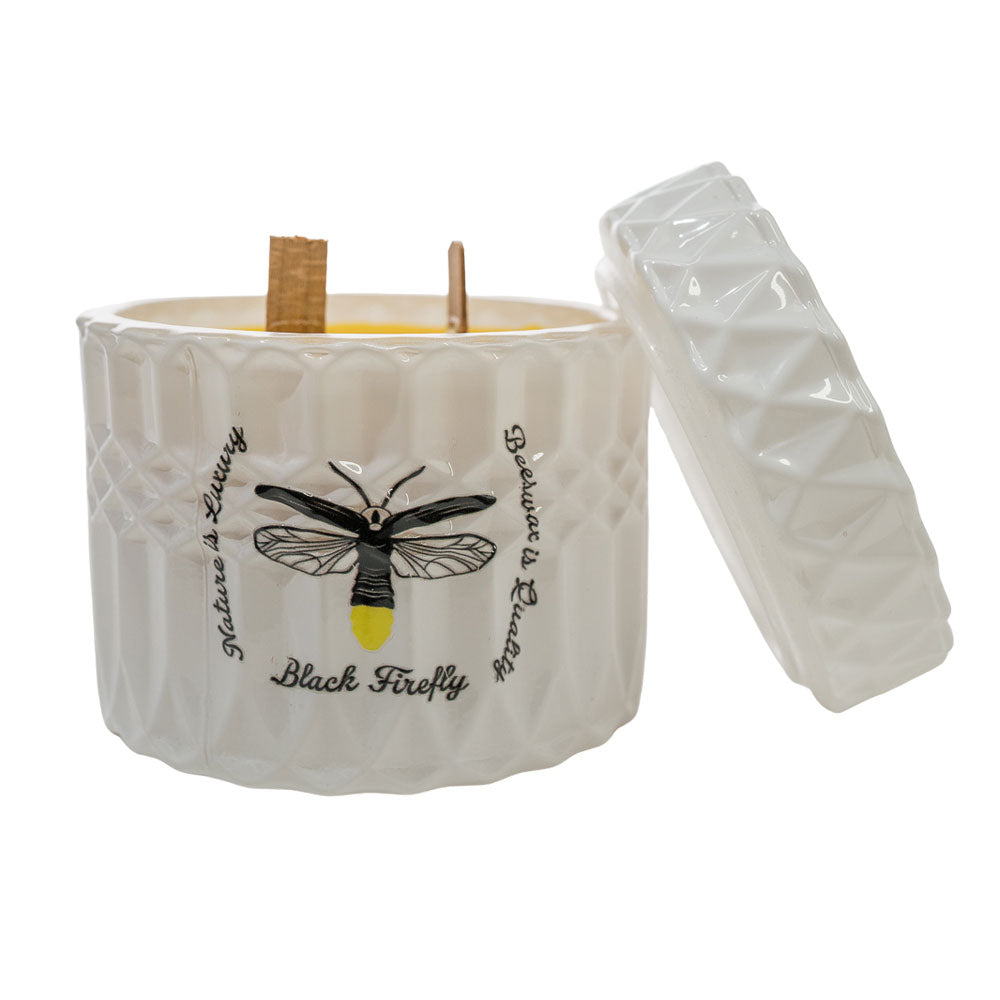 Sunset of Simien Mountains - White Glass Candle