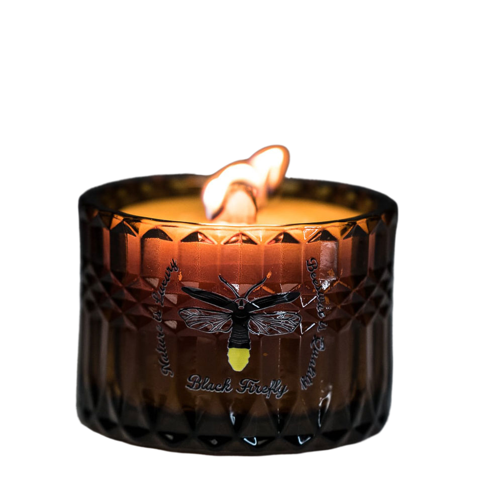 Sunset Over The Hills - Glass Candle