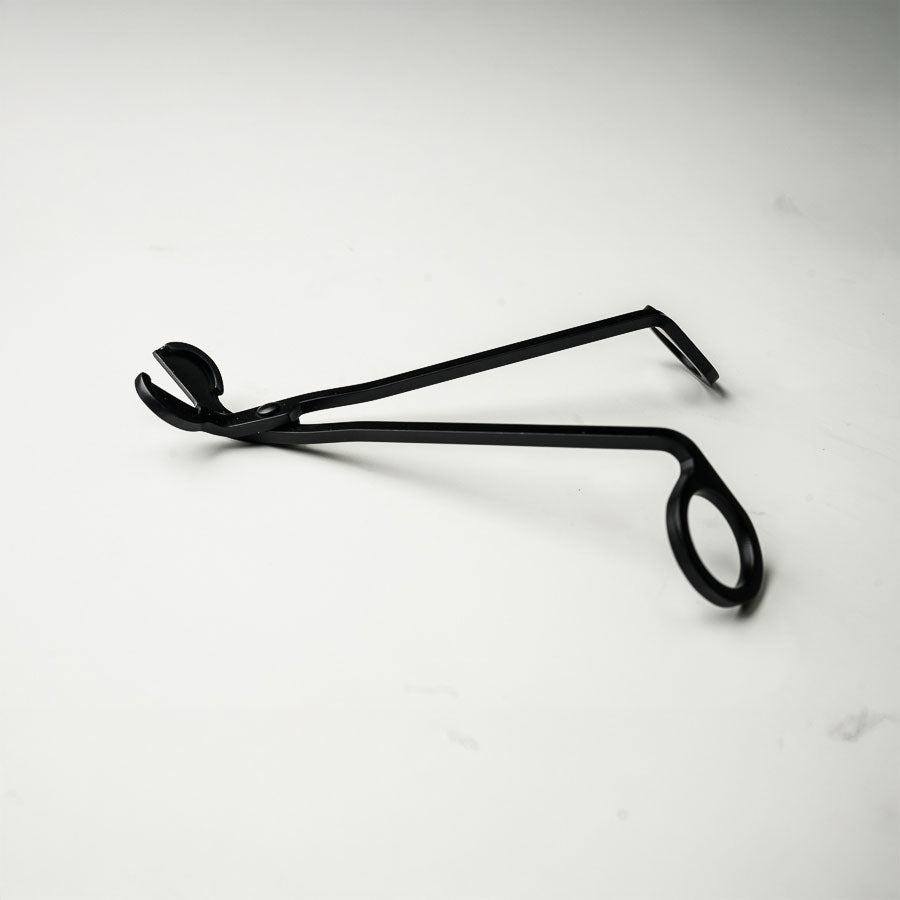 Wood Wick Scissors  Black metal tool on a white background